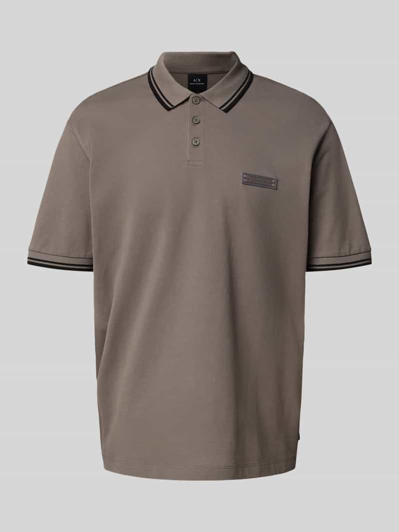 Armani Exchange Regular fit poloshirt met knoopsluiting