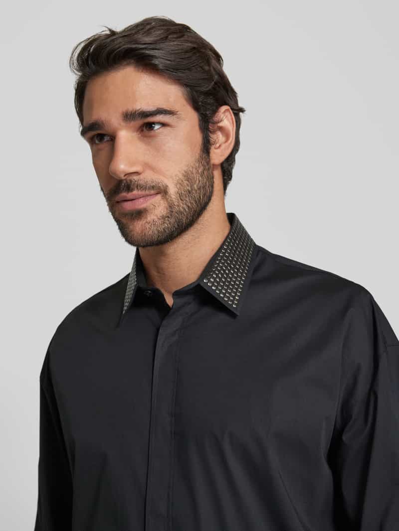 Karl Lagerfeld Regular fit vrijetijdsoverhemd met kentkraag