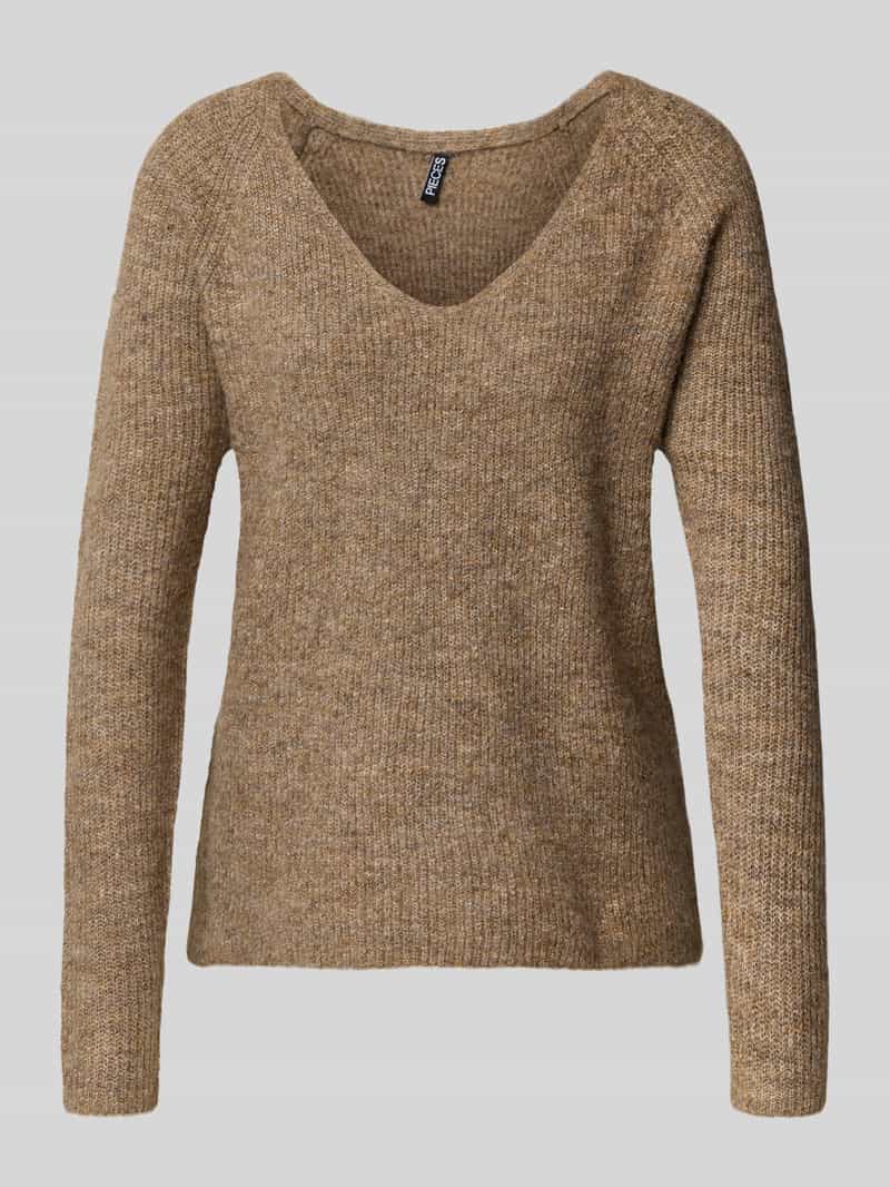 Pieces Trui met V-hals PCELLEN LS V-NECK KNIT NOOS BC