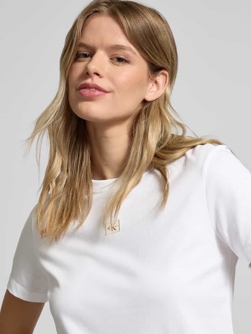Calvin Klein Jeans Regular fit T-shirt met labelpatch