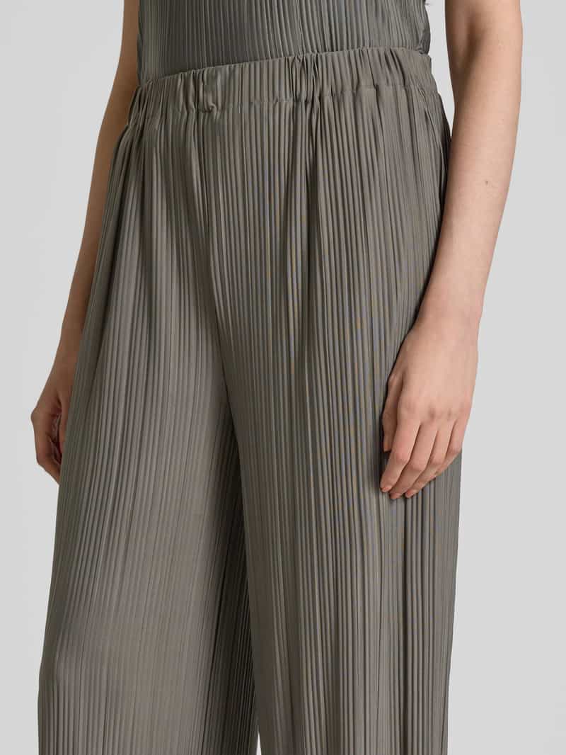 Samsøe Straight leg stoffen broek met plissévouwen model 'UMA'