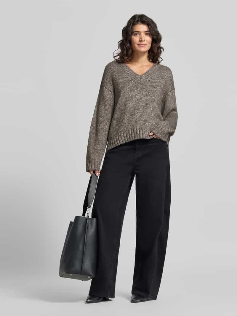 Mos Mosh oversized gebreide pullover met wol model 'Welma' grijs, foto 5