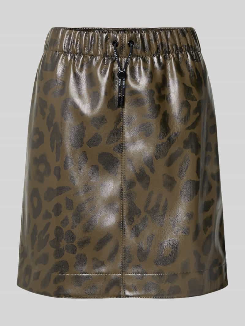 Marc Cain Minirok in leerlook met elastische band