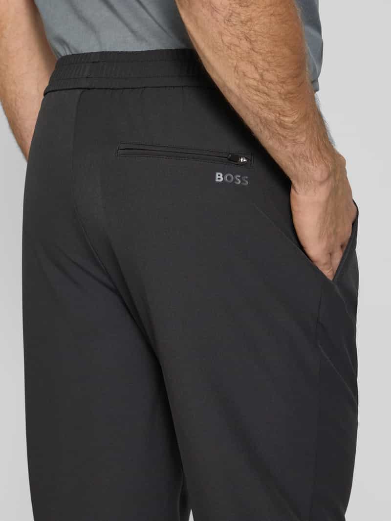 BOSS Green Relaxed fit stoffen broek met elastische band model 'T_Flex'
