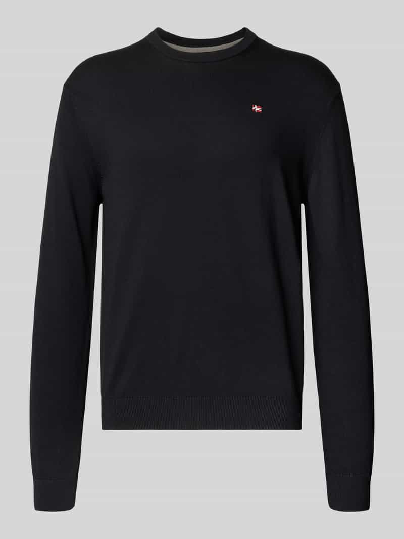 Napapijri Regular fit shirt met lange mouwen en logostitching model 'Droz'