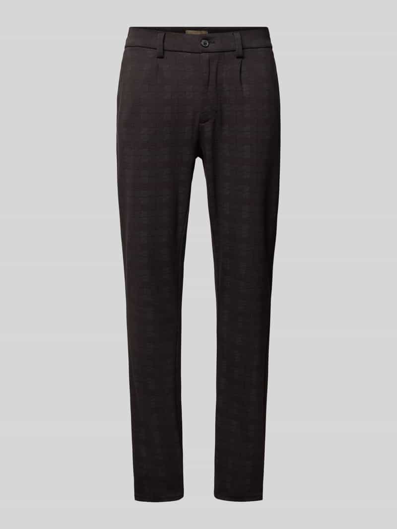 Blend Regular fit stoffen broek met bandplooien