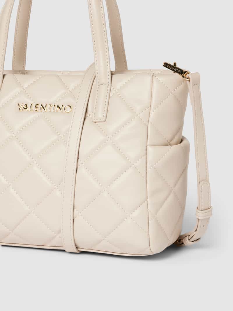 VALENTINO BAGS Handtas met doorgestikte naden en labelapplicatie