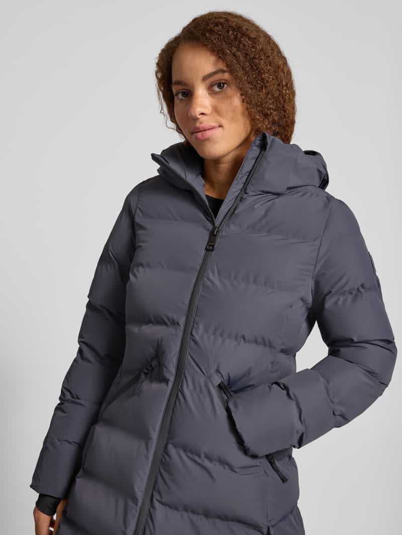 Superdry Regular fit lange jas in doorgestikte look model 'City'
