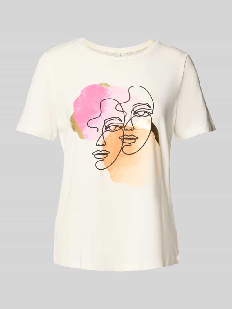 Vero Moda Comfort fit T-shirt van katoenmix model 'DIFACEY'