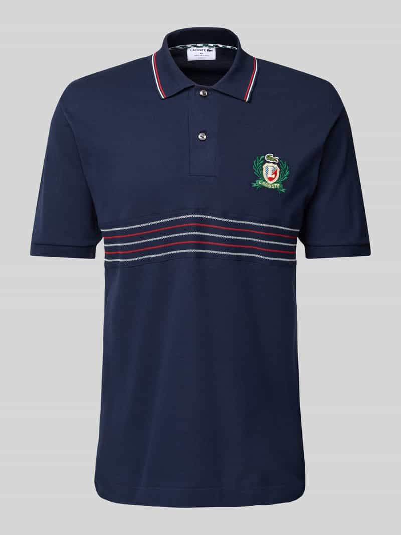 Lacoste Classic fit poloshirt met labelstitching