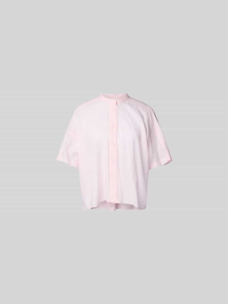 Relaxed fit overhemdblouse met opstaande kraag