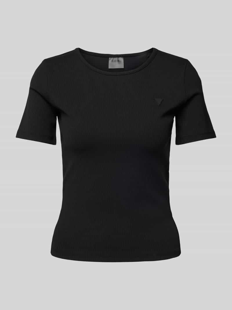 Guess Activewear T-shirt met geribde ronde hals model 'STEFFI'