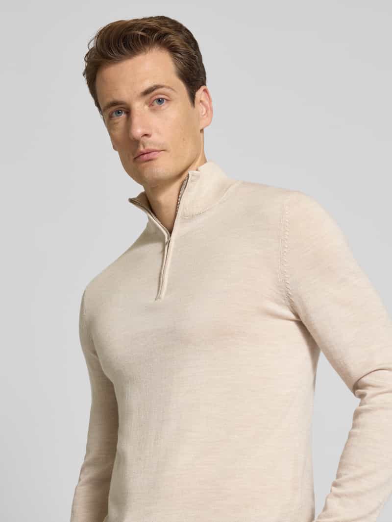 Selected Homme Regular fit schipperstrui van zuivere merinowol model 'TRAY'