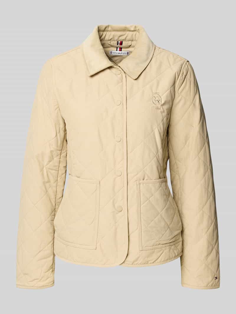 Tommy Hilfiger Slim fit gewatteerd jack van katoenmix