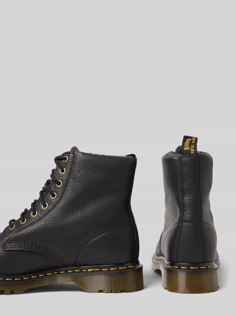 Dr. Martens Boots van leer met labeldetail
