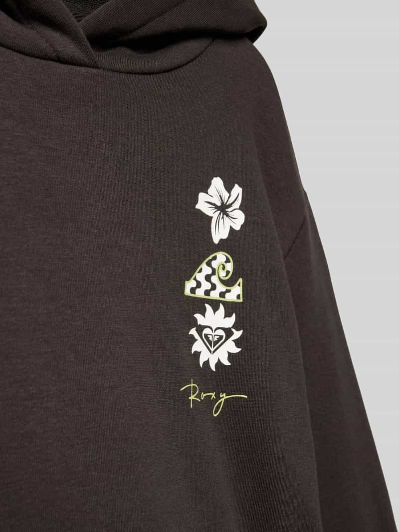 Roxy Hoodie met motief- en labelprint model 'SURF FEELING'