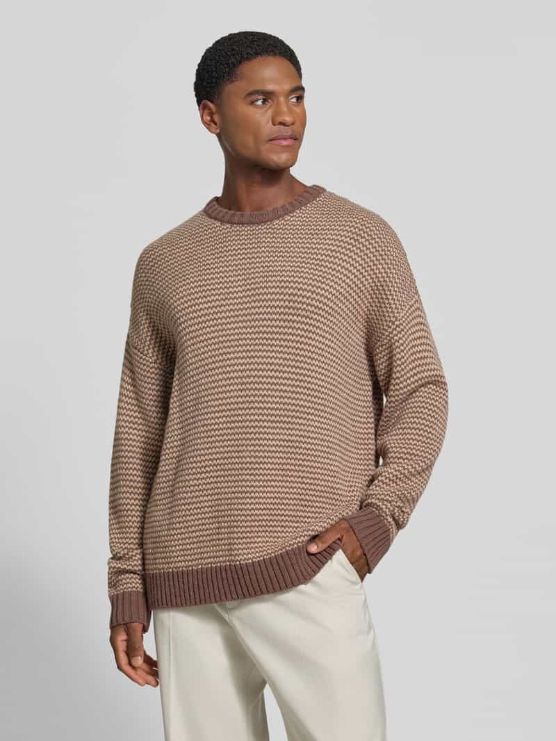 drykorn relaxed fit gebreide pullover met streepmotief model 'NEELIO'