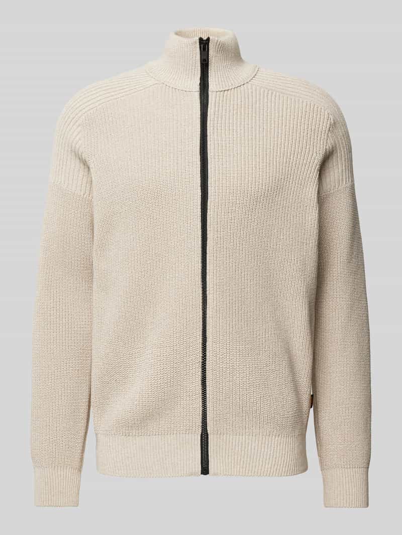 Boss Orange Gebreid jack met opstaande kraag model 'Kalandrio'