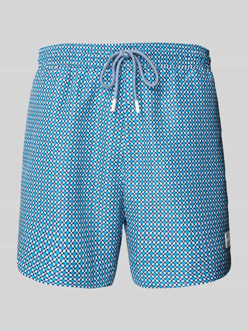 Boss Regular fit zwembroek met mesh-inzet
