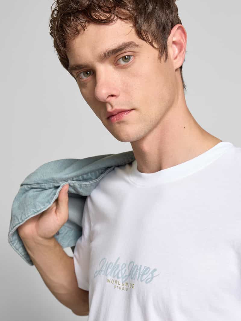 jack & jones T-shirt met labelprint model 'TAVIRA'