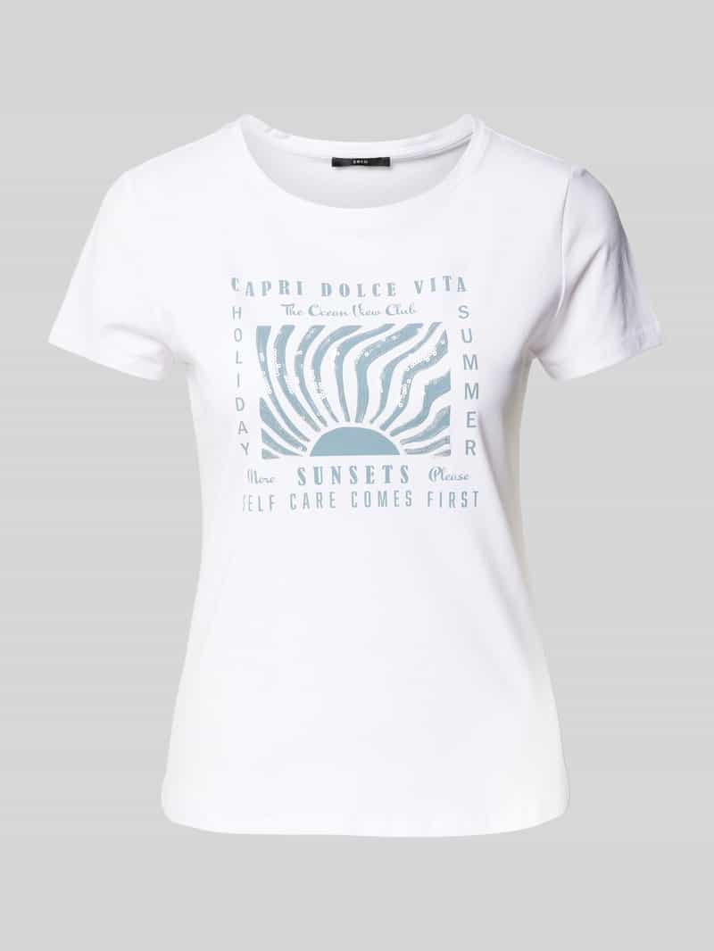 Zero T-shirt met labelprint