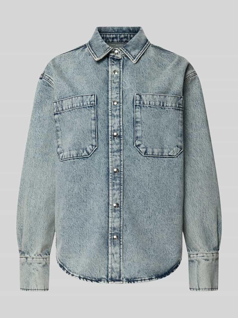 Anine Bing Regular fit jeansblouse van katoen