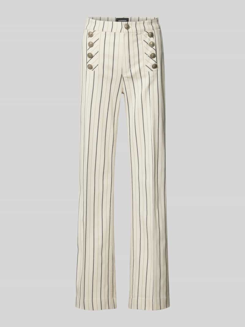 ROSNER Stoffen broek met knoop- en ritssluiting model 'Audrey'