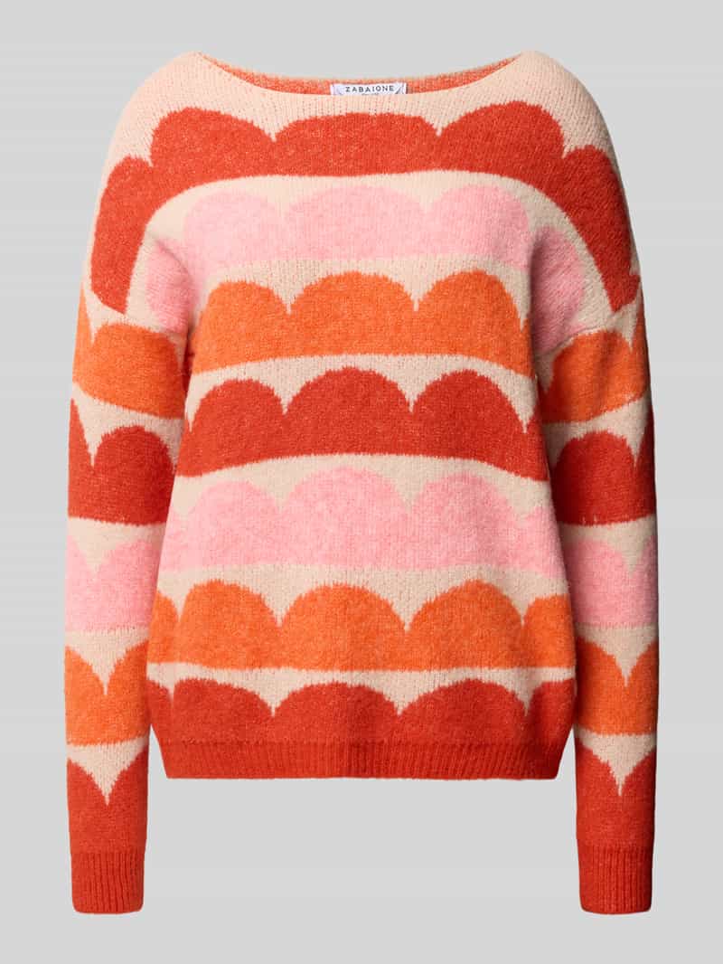 ZABAIONE Relaxed fit gebreide pullover van elastische wolmix