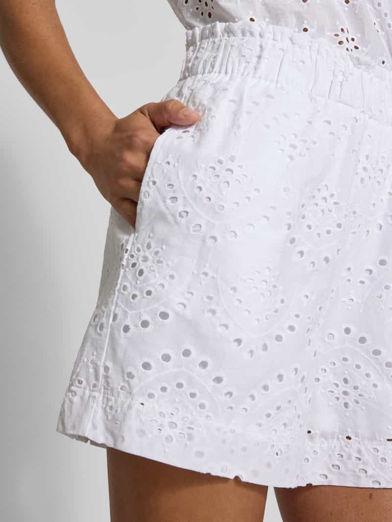 Pieces Regular fit korte broek van puur katoen model 'VILDE