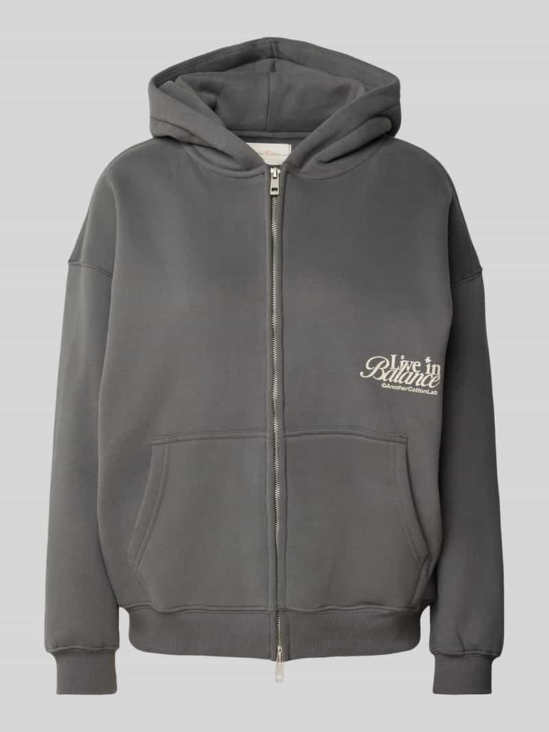 ANOTHER COTTON LAB Sweatjack met statementprint model 'Live in Balance'