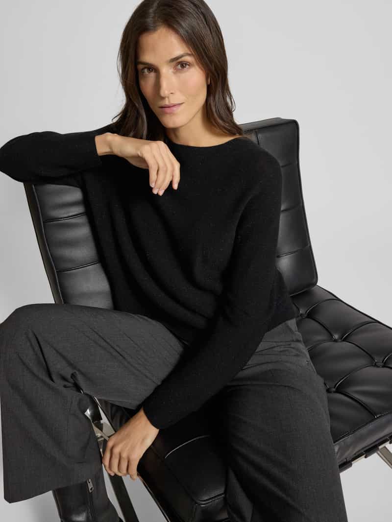 Rich & Royal Glanzende gebreide pullover van wolmix