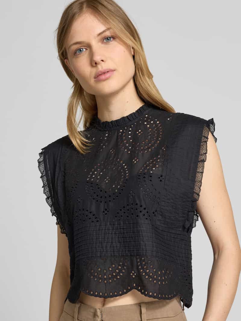 Boss Orange Blousetop met ajourpatroon model 'Bredy'