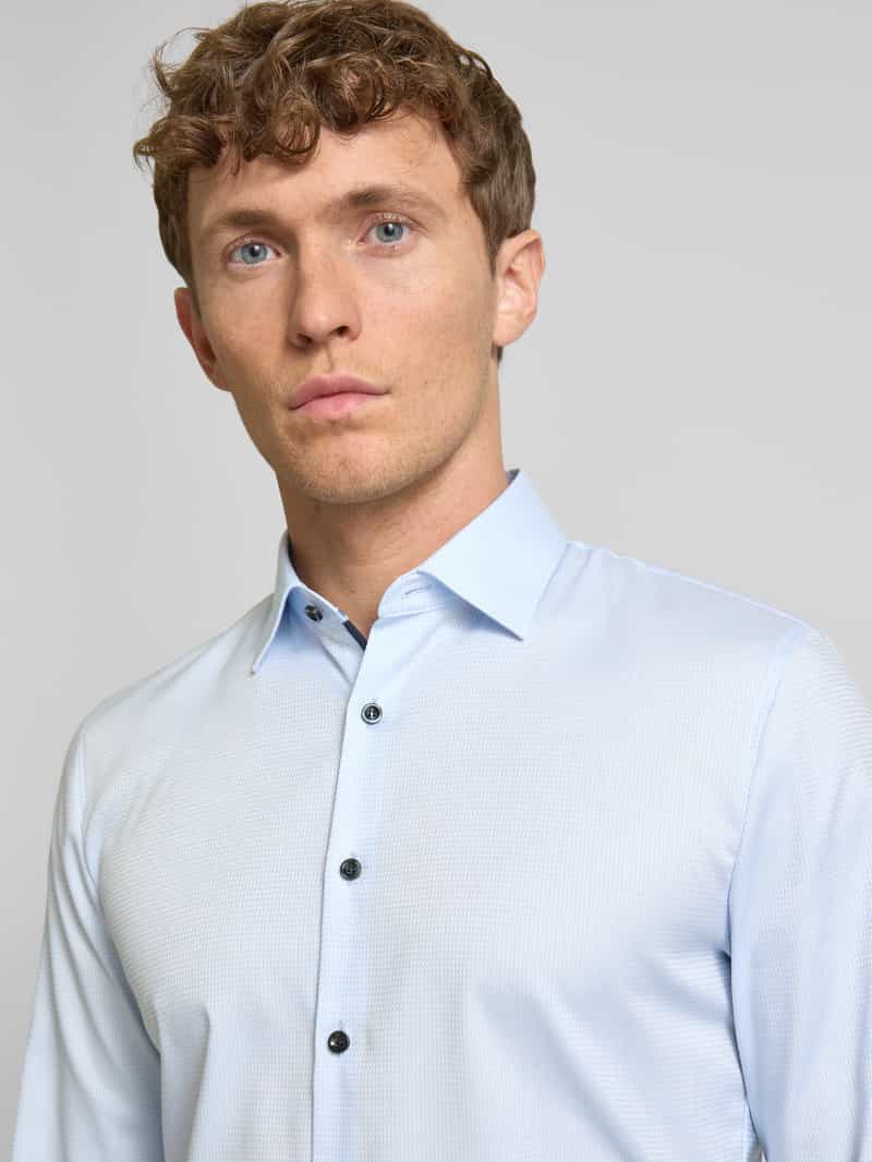 OLYMP No. Six Super slim fit zakelijk overhemd met structuurmotief model 'New York'