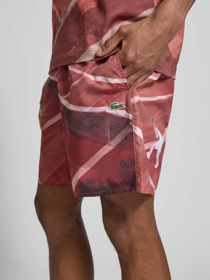 Lacoste Regular fit korte broek met labelbadge