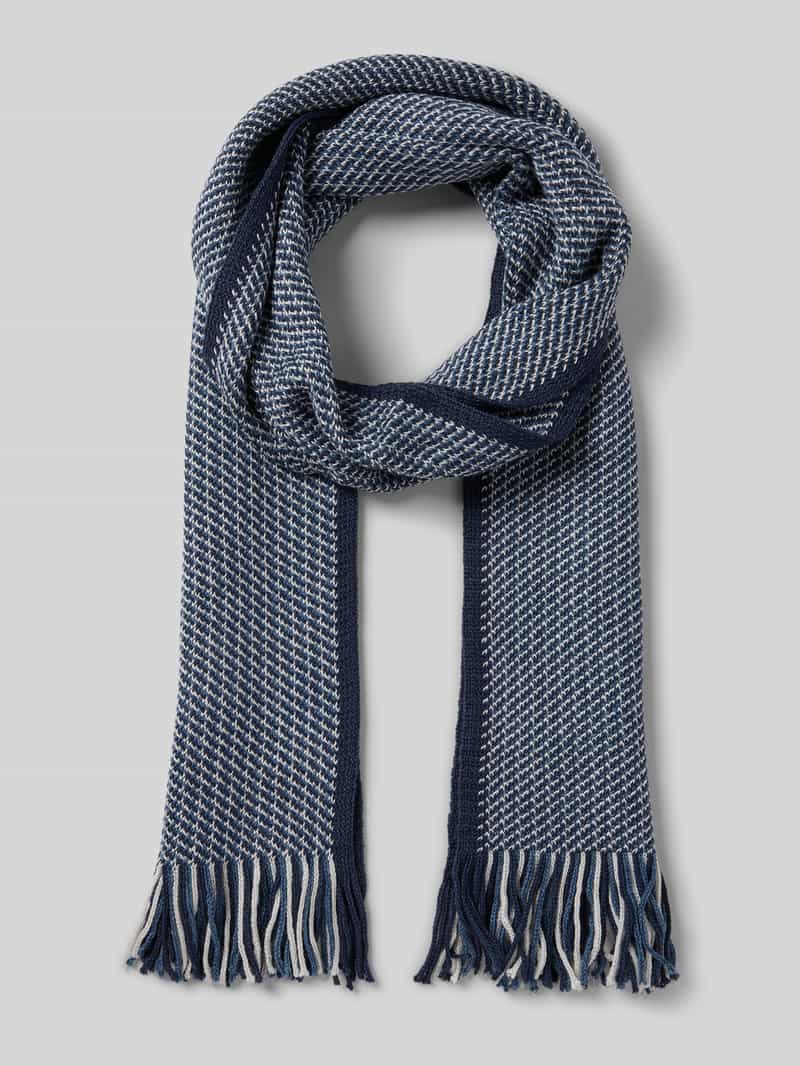 Christian Berg Men Sjaal van wolmix met franjes