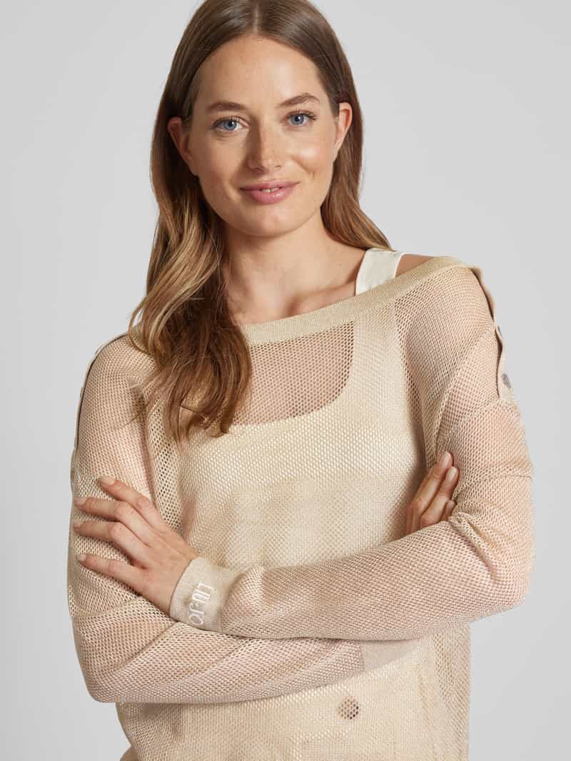 LIU JO SPORT Pullover van viscosemix in semi-transparant design