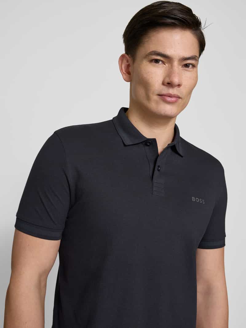BOSS Green Poloshirt met labeldetail