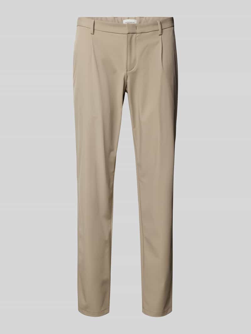 Roy Robson Slim fit chino met bandplooien