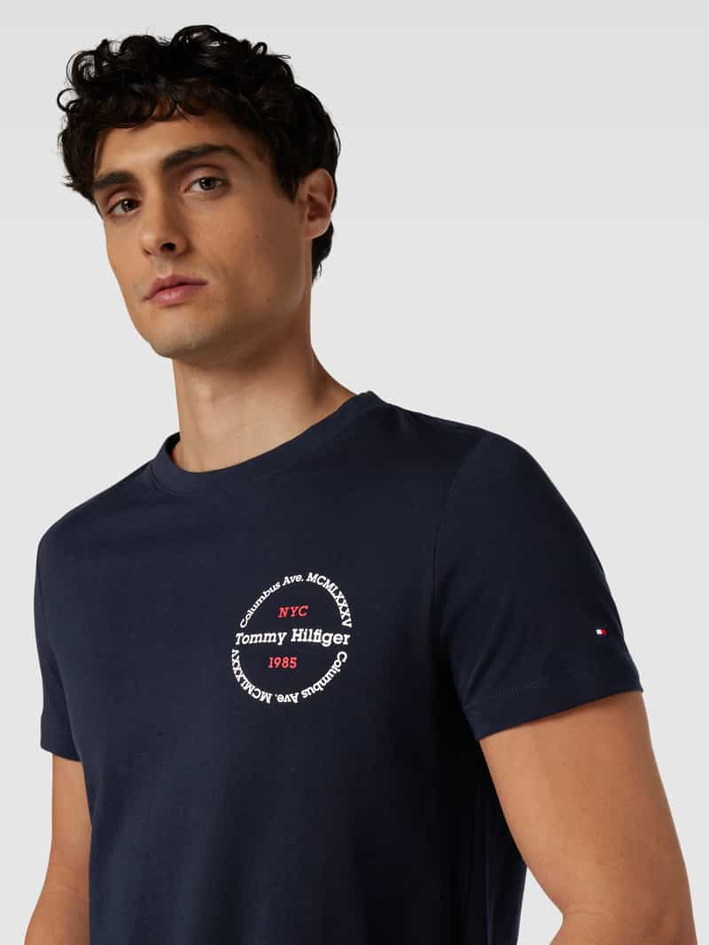 Tommy Hilfiger Slim fit T-shirt met ronde hals