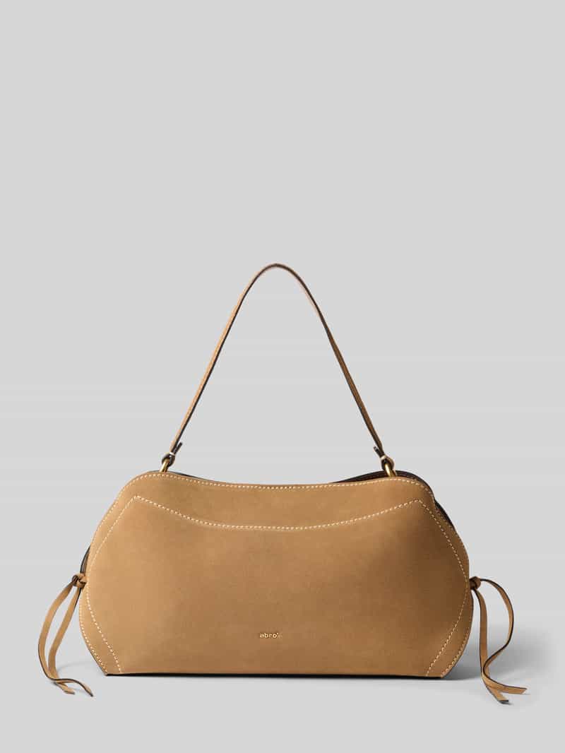 Shoulder Bag van echt leer met logodetail