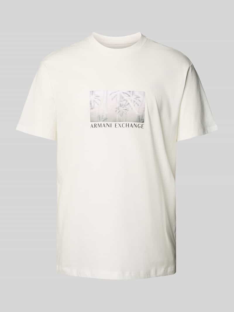 Armani Exchange T-shirt met labelprint