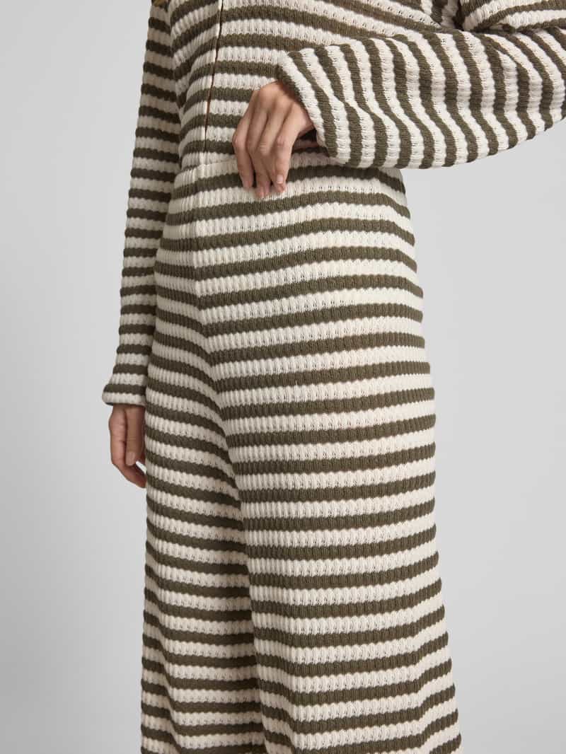 Tom Tailor Denim Gebreide wide leg broek van katoenmix