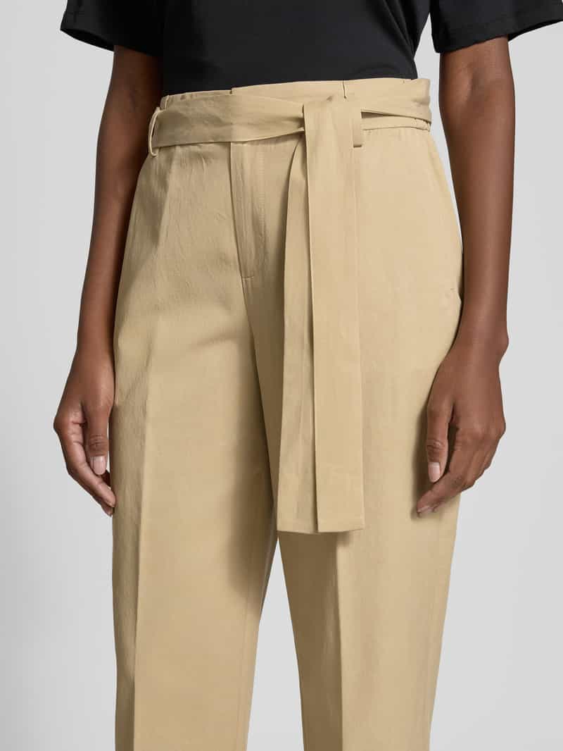 Liu Jo White Straight leg stoffen broek met strikceintuur model 'SAFARI'