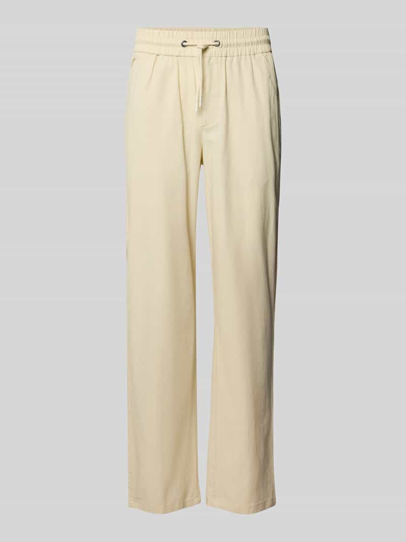 Blend Regular fit linnen broek met tunnelkoord model 'BAY'