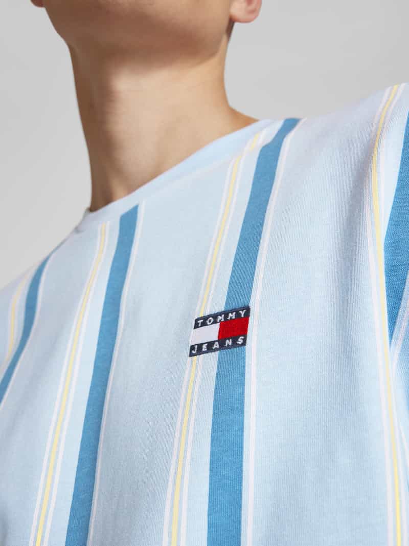 Tommy Jeans Regular fit T-shirt van puur katoen met labelstitching