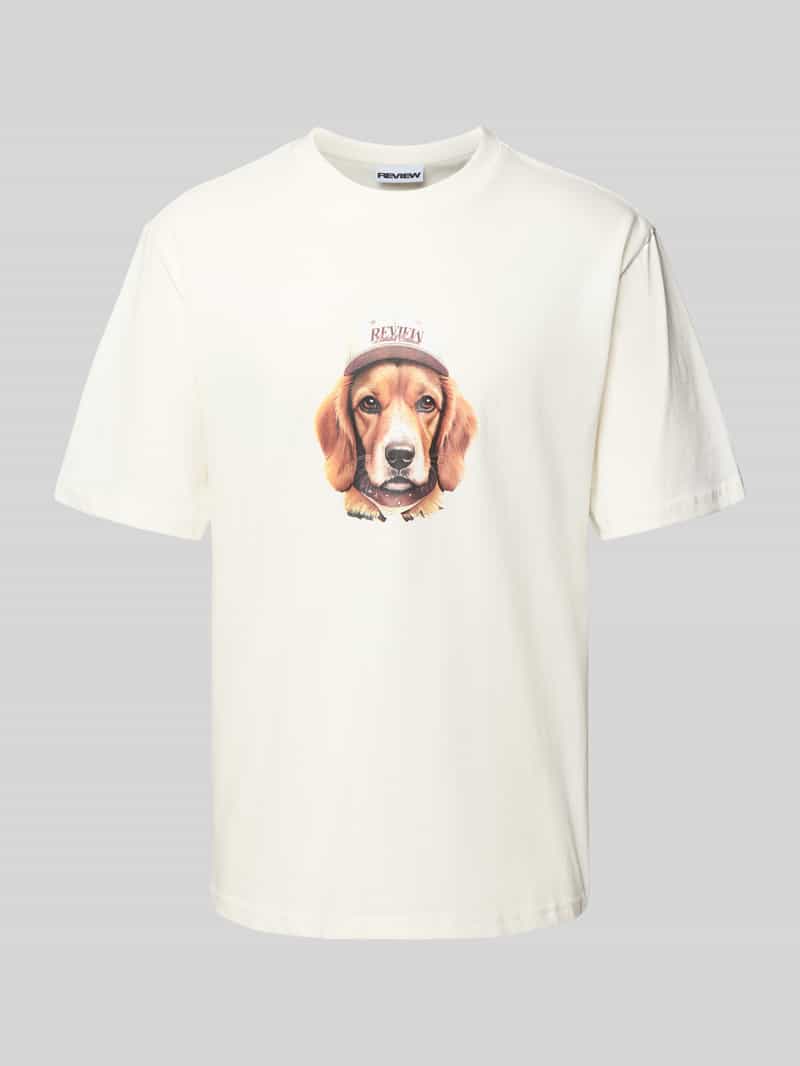T-shirt met labelprint