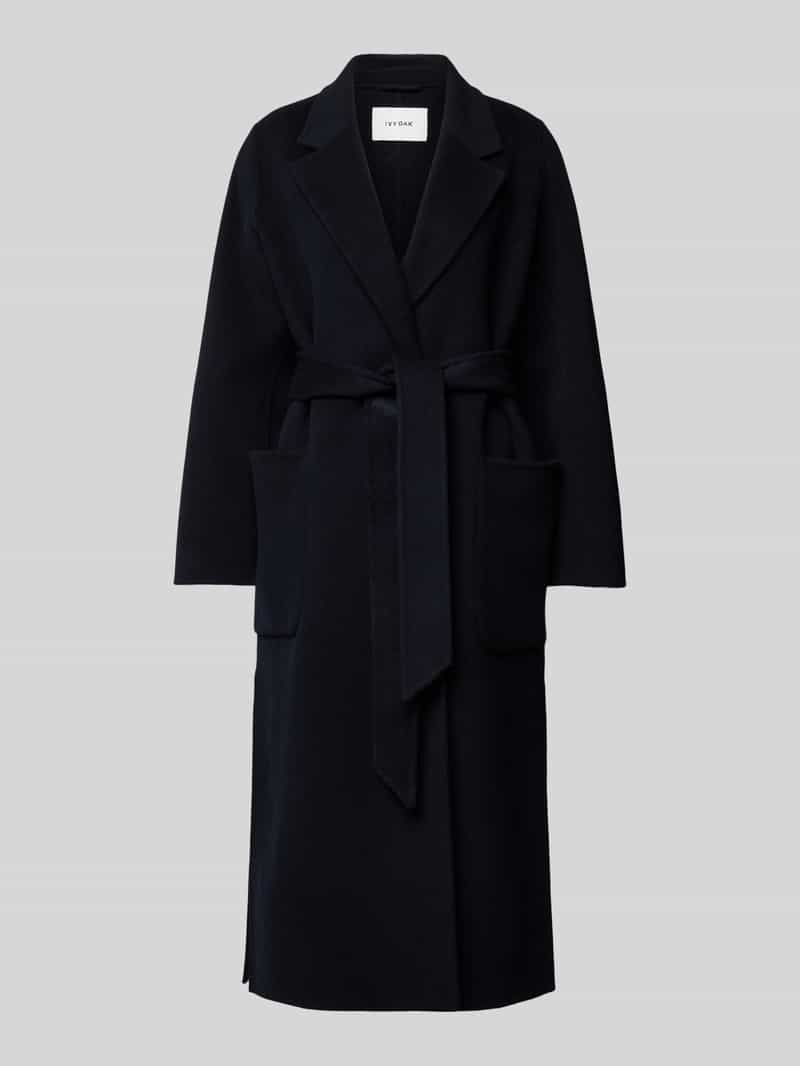 Ivy Oak Lange jas met strikceintuur model 'CELIA'