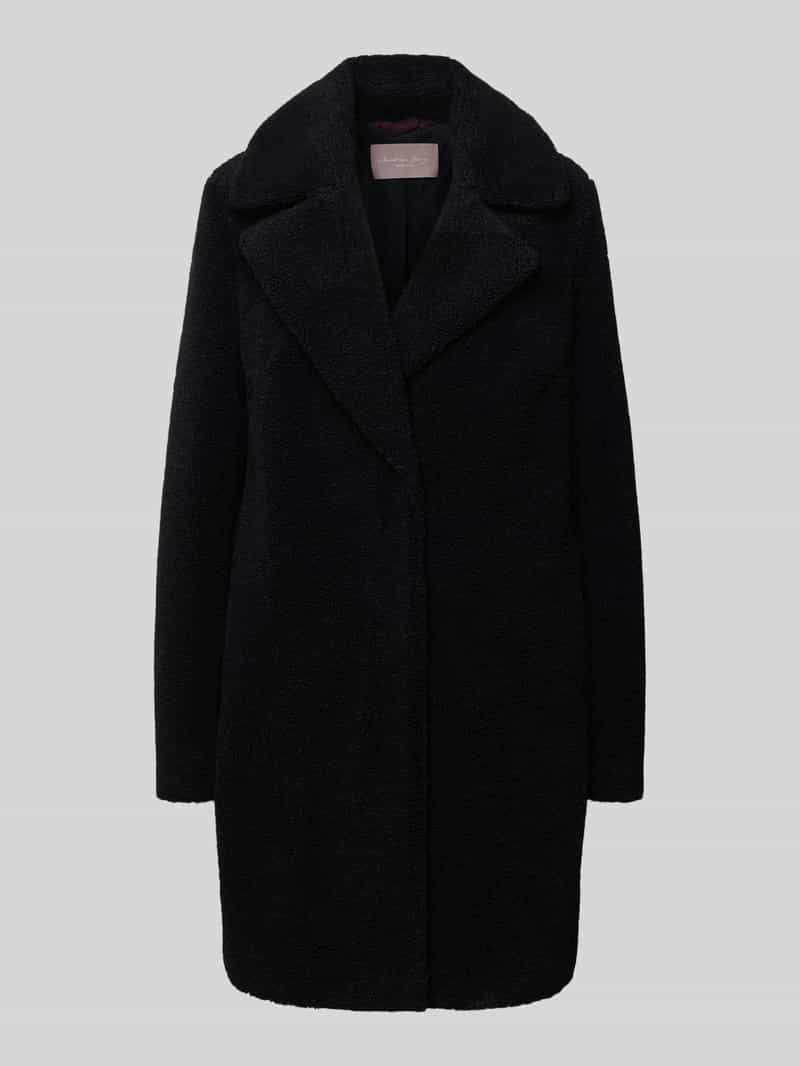 Christian Berg Woman Selection Lange jas van teddybont met reverskraag