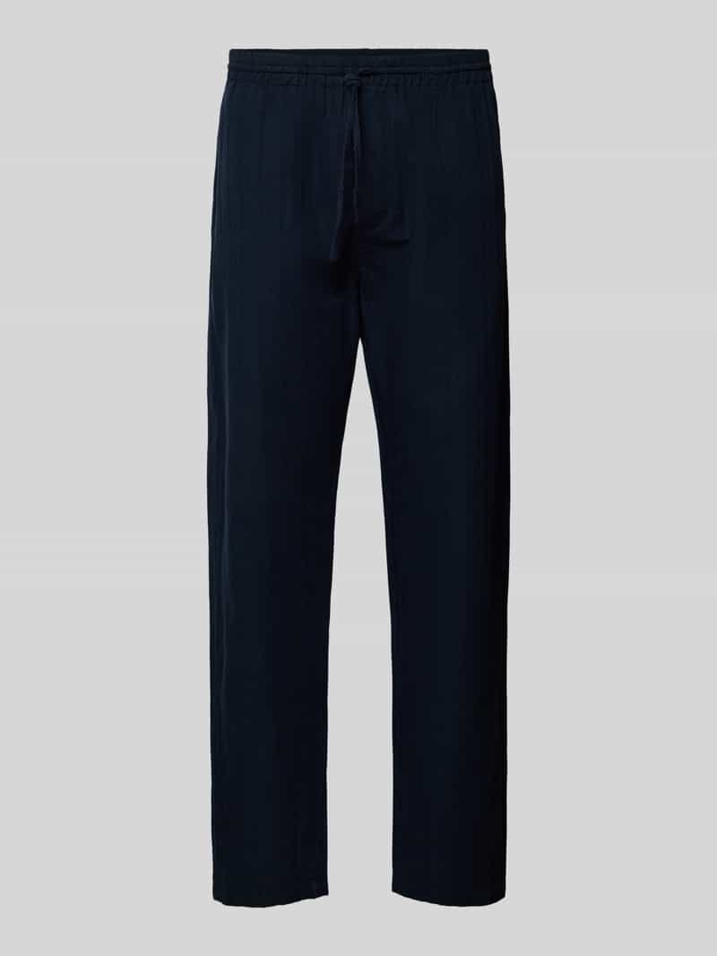 Relaxed fit stoffen broek met streepmotief