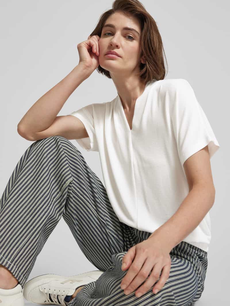 Opus T-shirt met V-hals model 'Sagie'